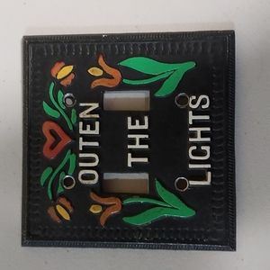Vintage metal ight switch cover Outen the Lights